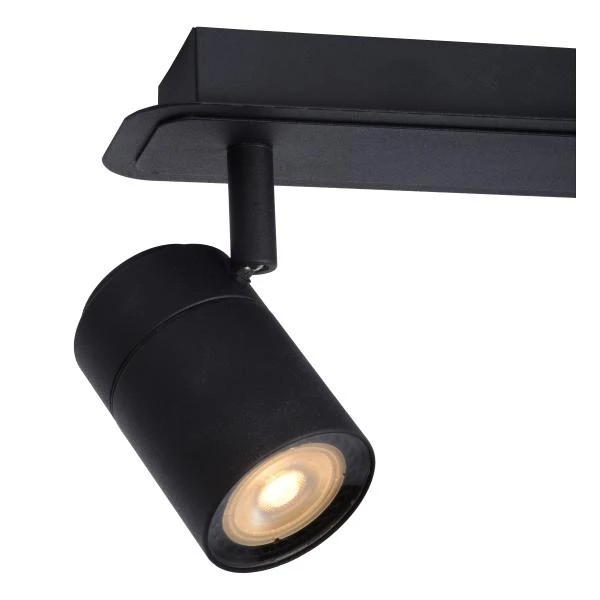 Lucide LENNERT - Deckenstrahler Badezimmer - LED Dim. - GU10 - 3x5W 3000K - IP44 - Schwarz - detail 1